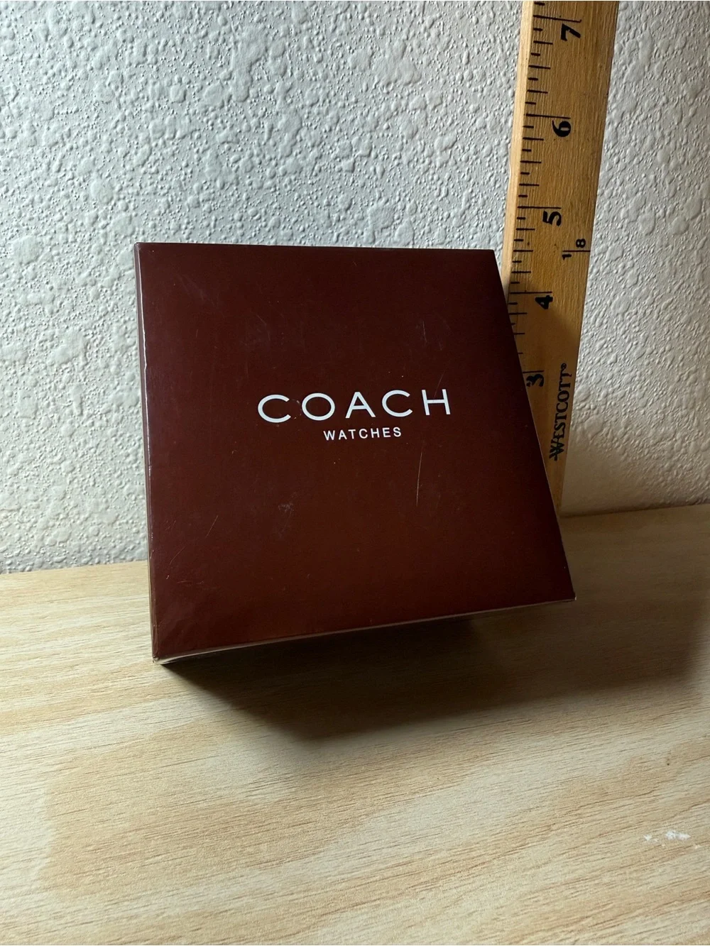Coach Watches gift Box in Brown hinged display case